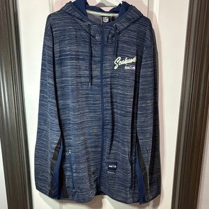 NFL Seattle Seahawks Navy and Lime Full-Zip Team Hoodie